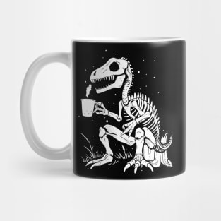 Funny Skeleton Dinosaur Costume Goth Men Women Halloween Mug